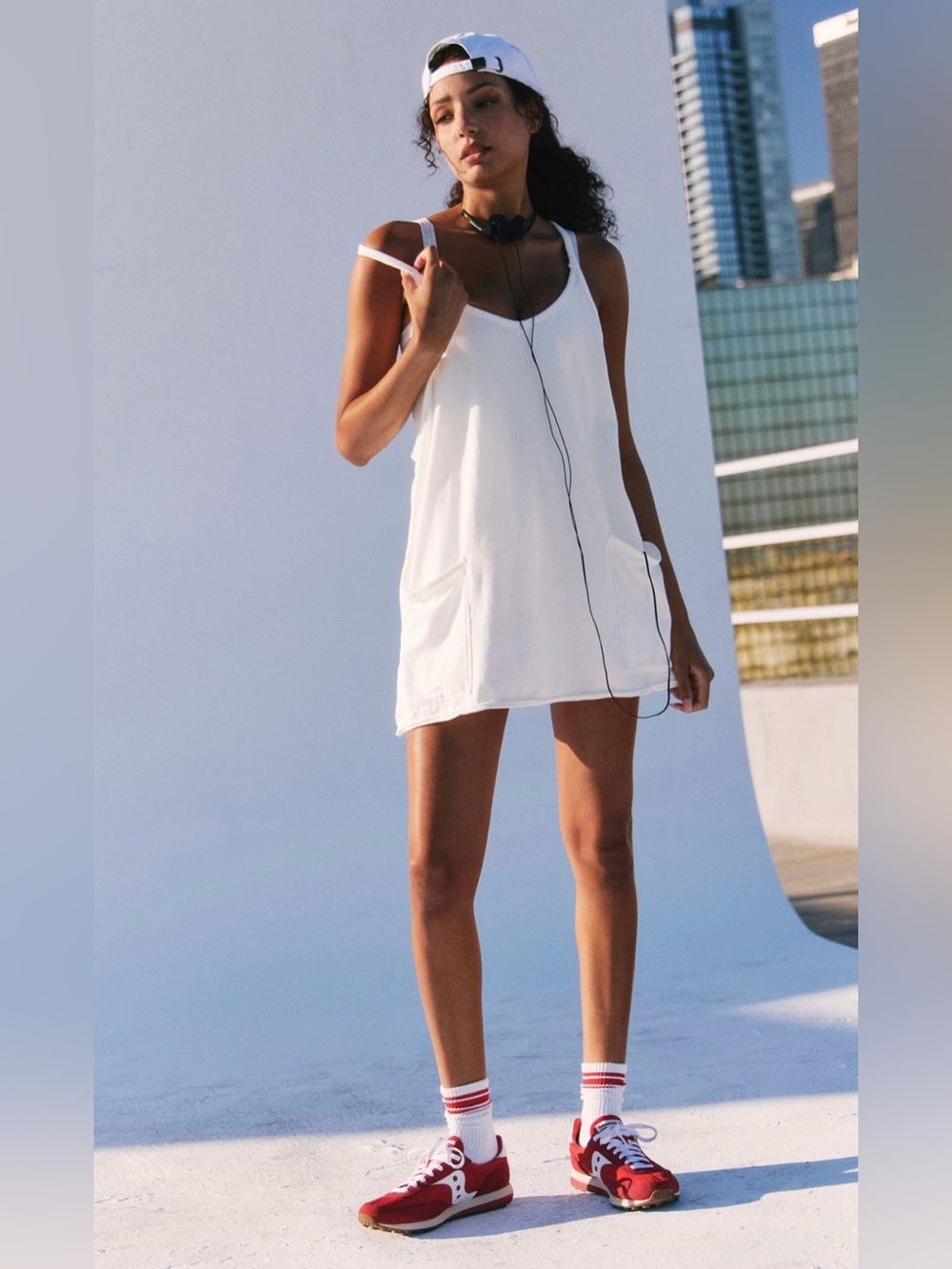 NWT Free People Hot Shot Mini Dress in white size XL - Picture 4 of 4